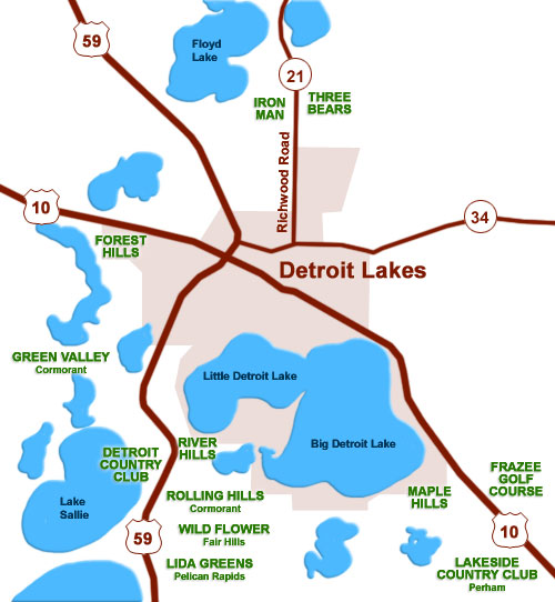 Detroit Lakes area golf courses